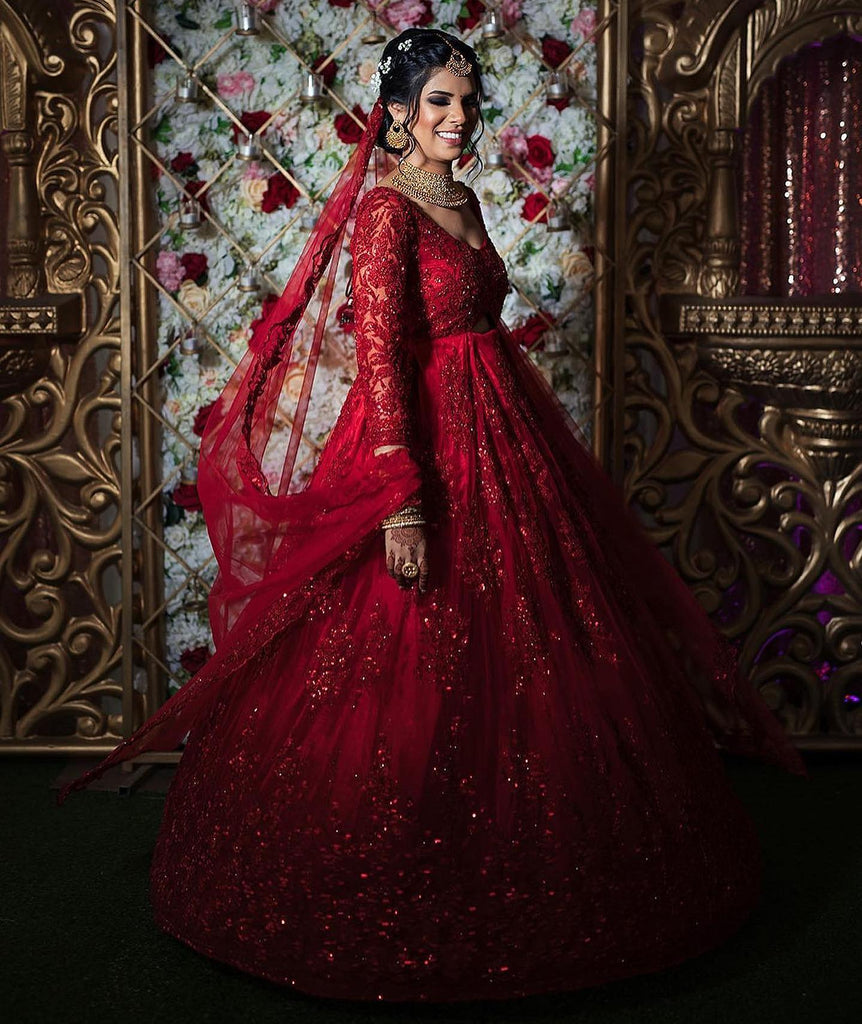 RED BRIDAL GOWN – Ricco India RED BRIDAL GOWN – Ricco India