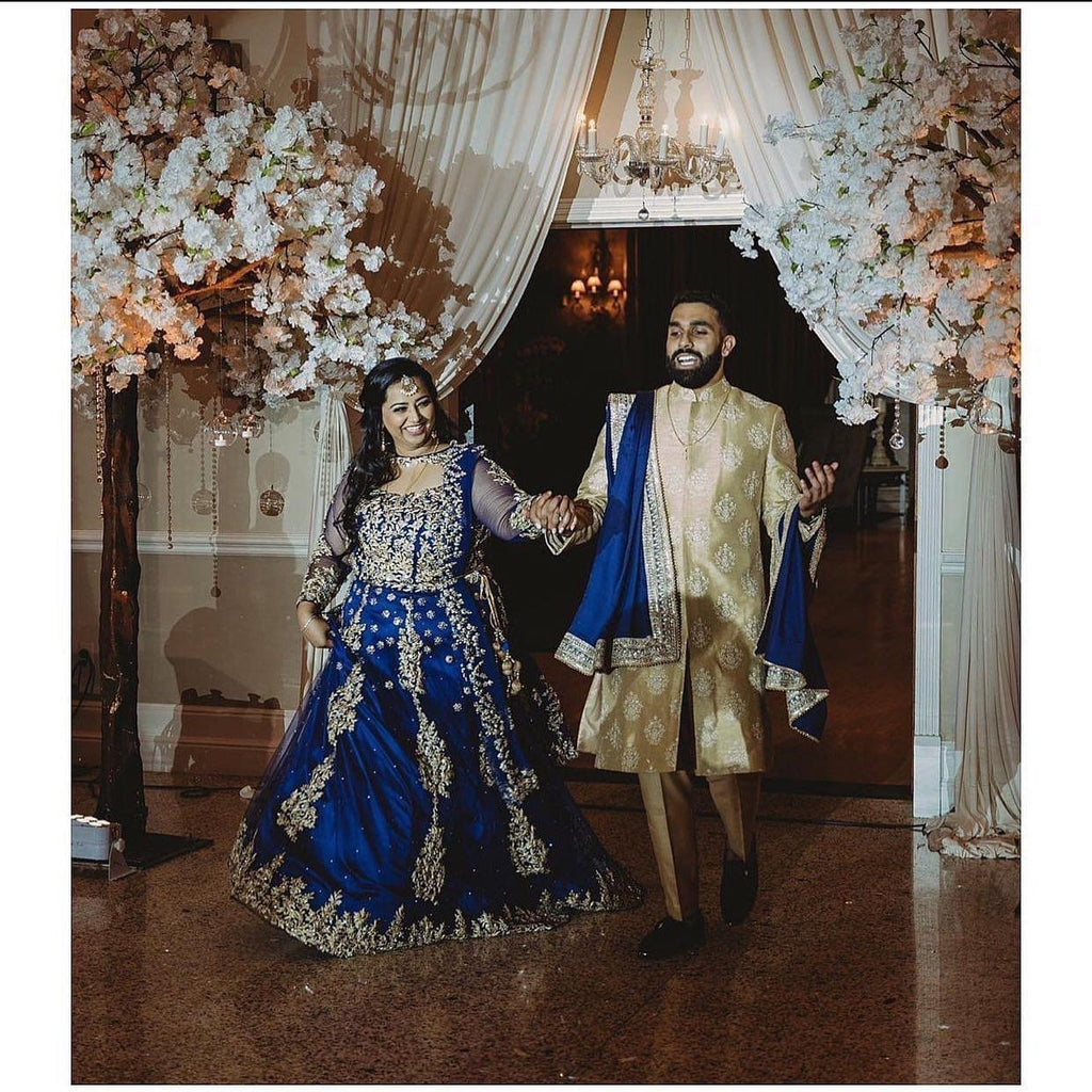 Wedding Couple Dress Saree And Sherwani Matching Saree And