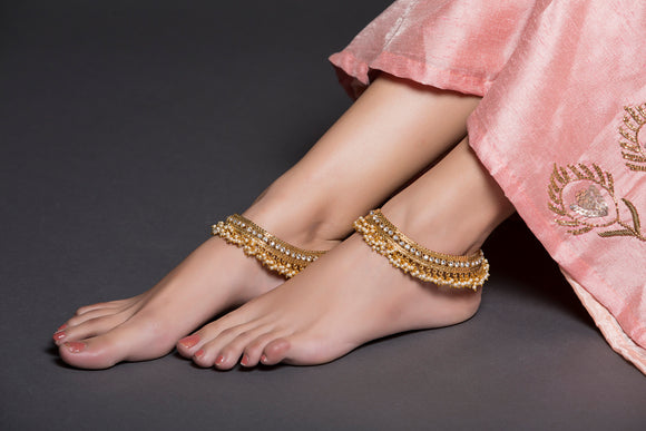 Gold & Pearls Anklet