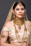 Bridal Set With Red Stone Detailing