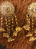 Copper finish chandelier earrings
