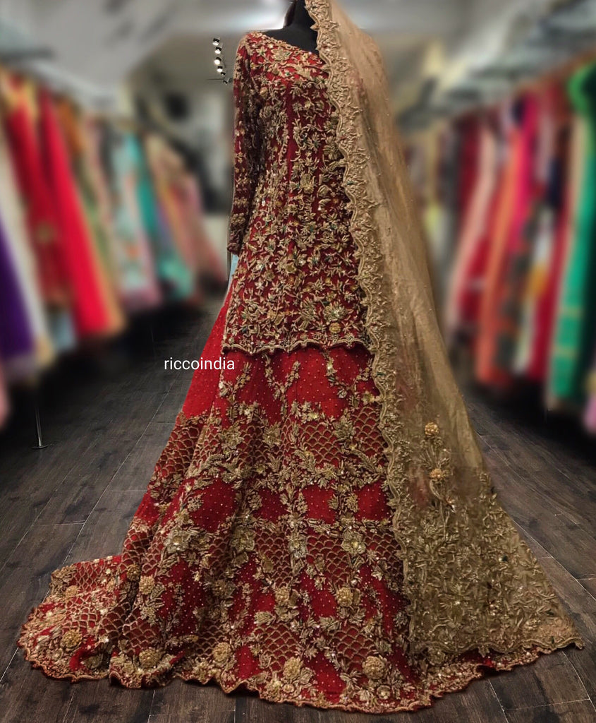 Intricate handwork Pakistani Lehenga – Ricco India