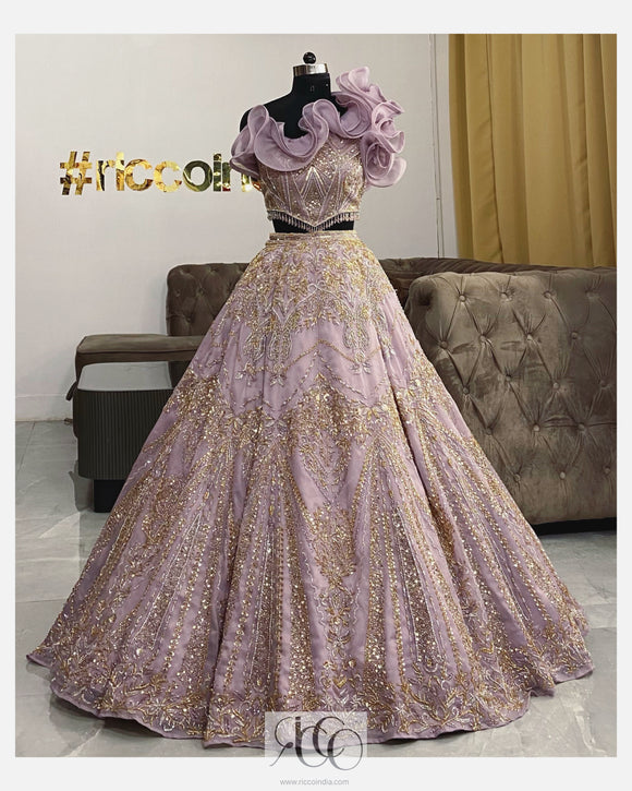 Lavender Croptop and Skirt