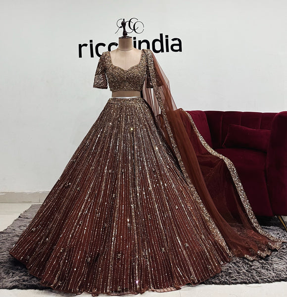 COPPER BROWN LEHENGA