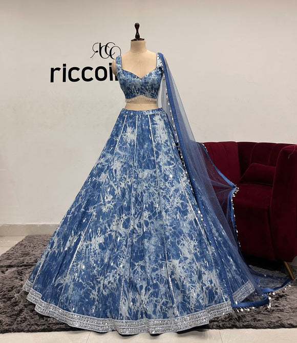 DENIM BLUE LEHENGA