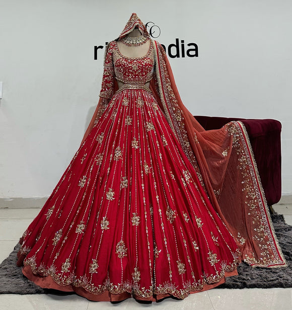 RED ANARKALI GOWN