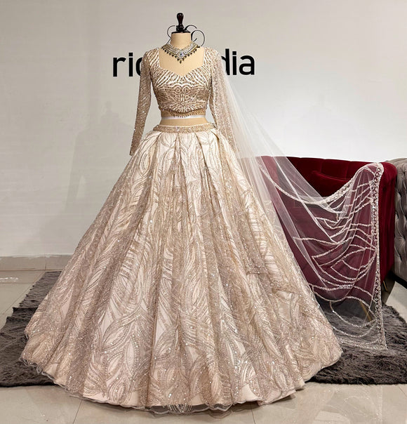 CHAMPAGNE GOLD LEHENGA