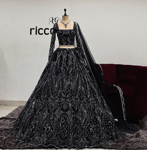 BLACK CORSET LEHENGA