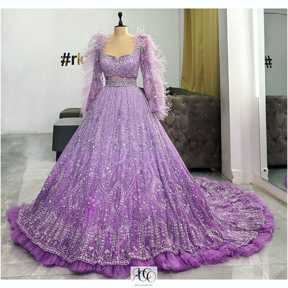 Ombre gowns discount with sleeves
