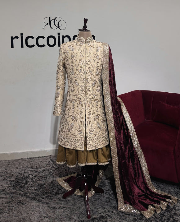 GOLD SHERWANI