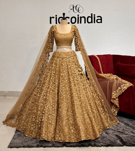 COPPER LEHENGA WITH CAPES