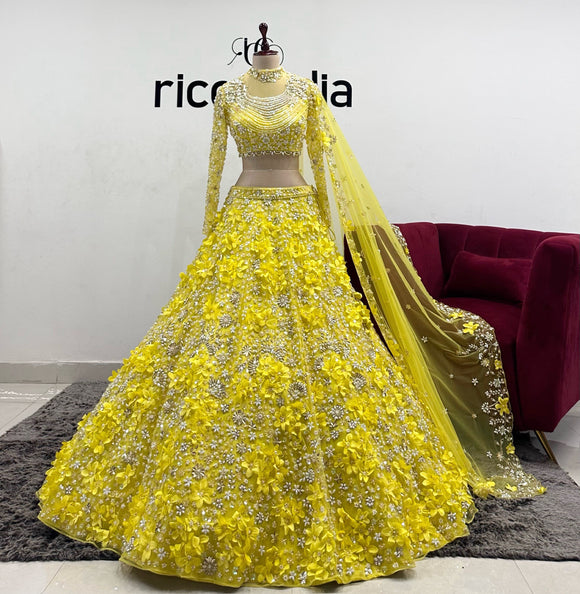 Yellow Bloom lehenga