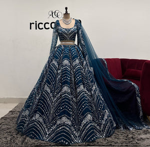TEAL BLUE LEHENGA