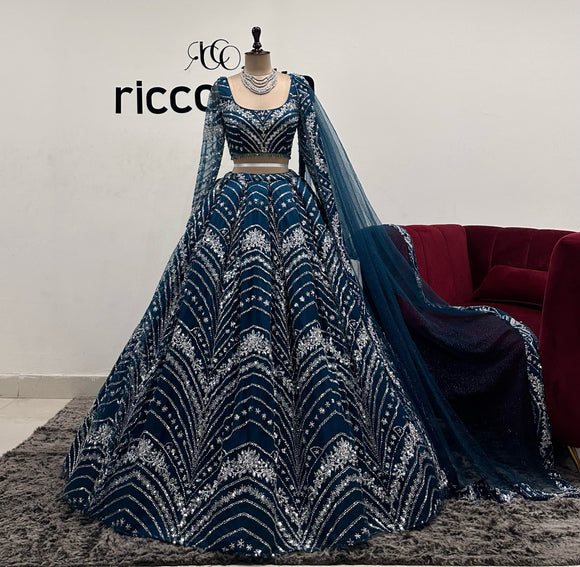 TEAL BLUE LEHENGA