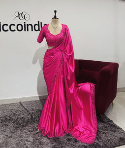 HOT PINK SAREE