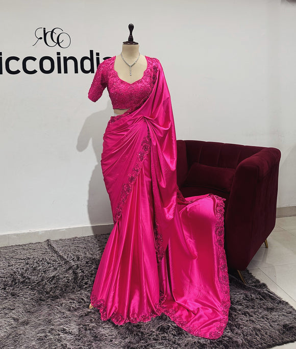 HOT PINK SAREE