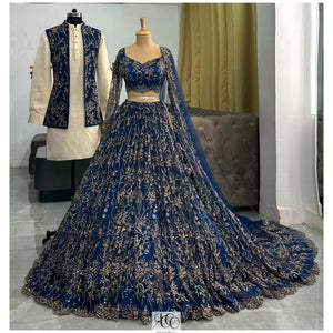 BLUE BRIDE & GROOM SET