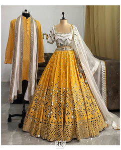 YELLOW & IVORY BRIDE & GROOM SET