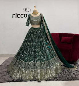 FROST GREEN LEHENGA