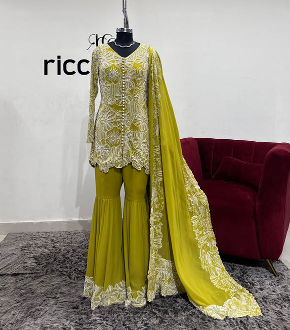 LIME GREEN SHARARA