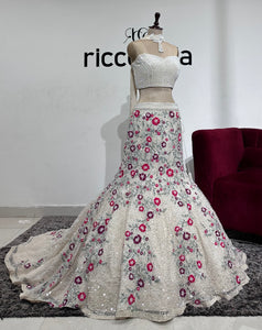 IVORY PEARL CORSET BRIDESMAID LEHENGA