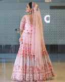 PINK GOTA & RESHAM WORK BRIDAL LEHENGA