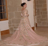 TRAIN ROSEGOLD GOWN
