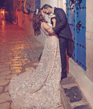 IVORY GOWN WITH REMOVABLE TRAIN