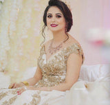 IVORY LEHENGA WITH REMOVABLE TRAIN