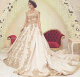 IVORY LEHENGA WITH REMOVABLE TRAIN