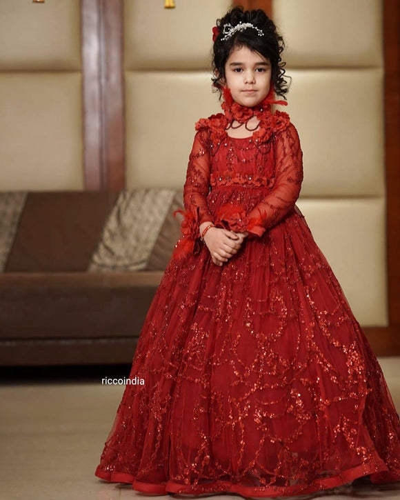 BABY RED BALL GOWN