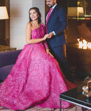 HOT PINK COCKTAIL GOWN