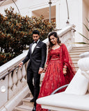 BURGUNDY LEHENGA