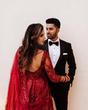 BURGUNDY LEHENGA
