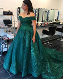 GREEN BALL GOWN