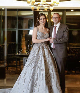 GREY BALL GOWN