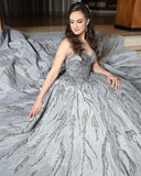 GREY BALL GOWN