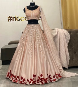 Pink & red lehenga