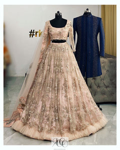 PINK LEHENGA AND SHERWANI SET