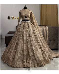 GOLD TWO TONE LEHENGA