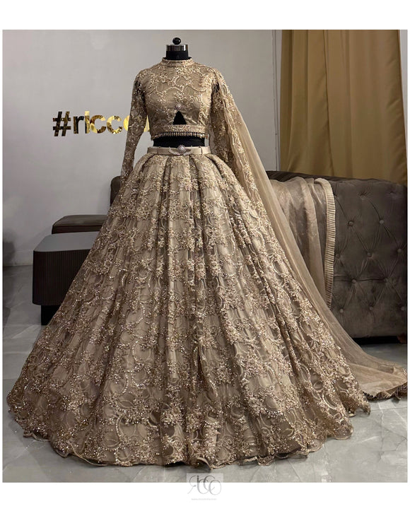 GOLD TWO TONE LEHENGA