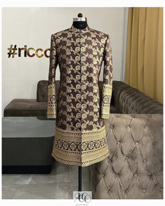 BANARSI SHERWANI WITH EMBROIDERY