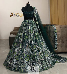 GREEN LEHENGA