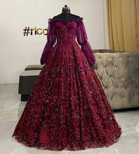 Wine gown Wine gown