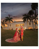 Bride and Groom Custom red outfit