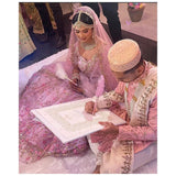 Custom outfit for bride and groom