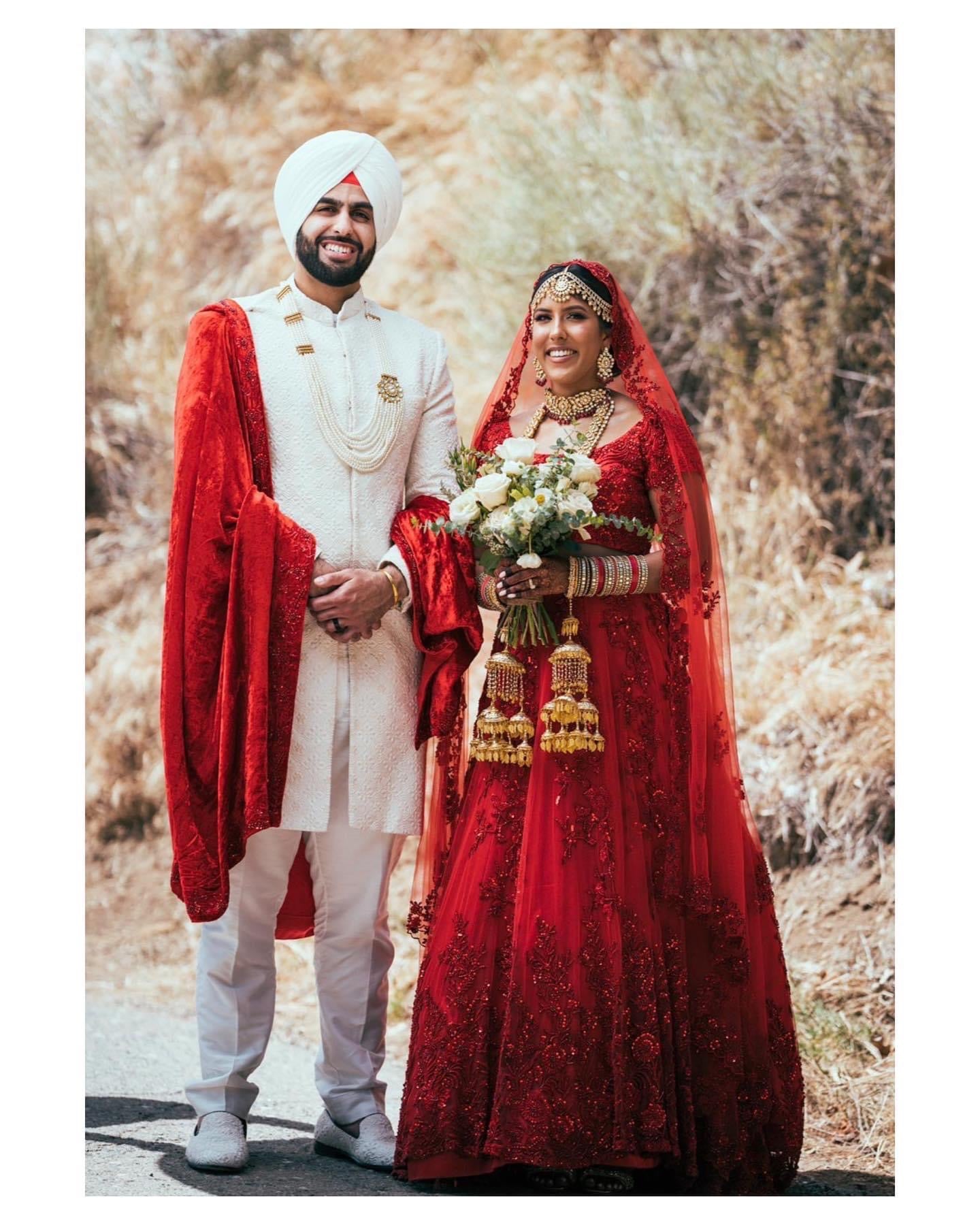 Custom bride & groom outfit – Ricco India