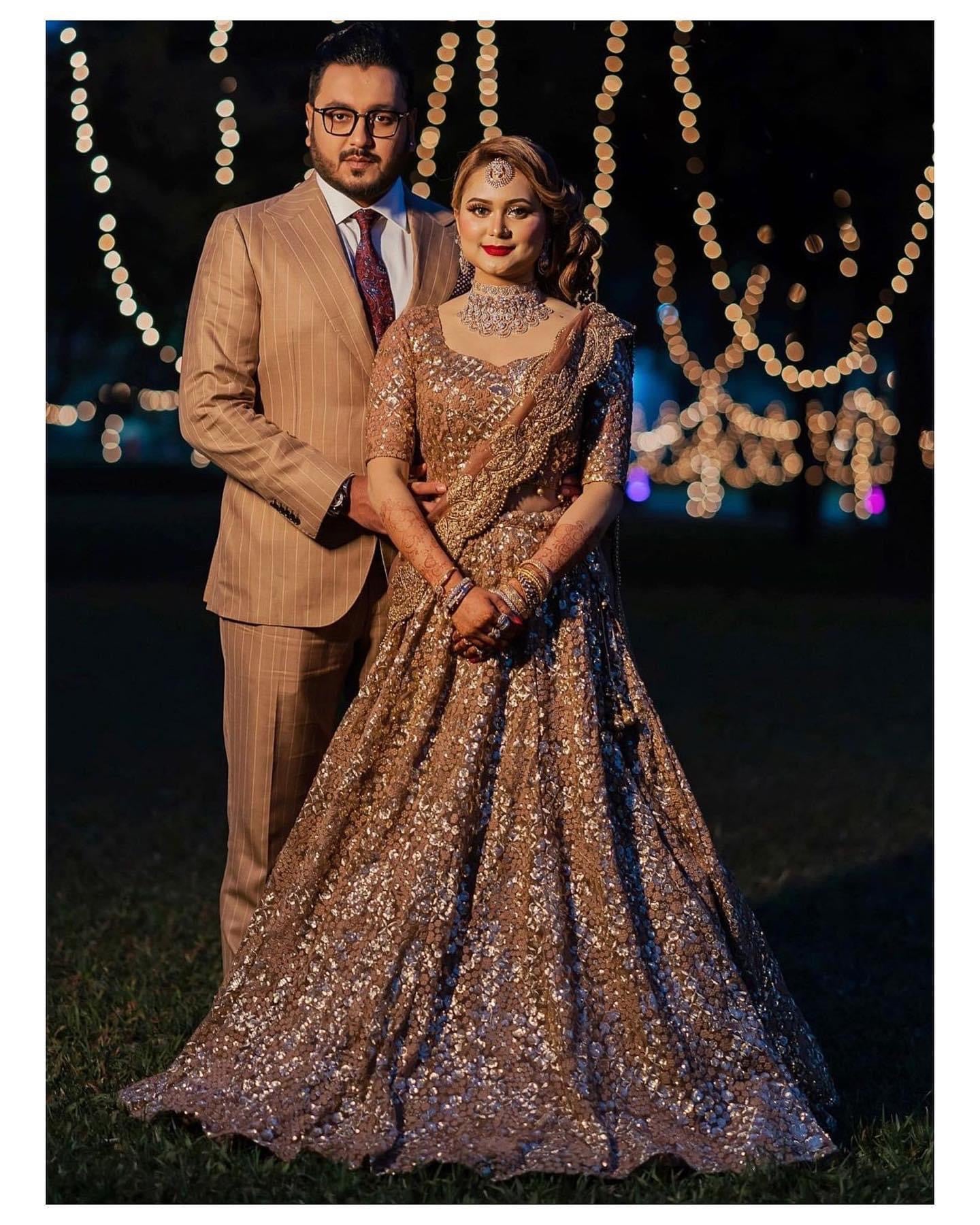 Copper bridal lehenga Ricco India Copper bridal lehenga Ricco India