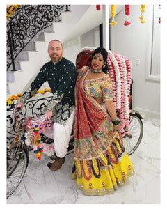 Mehendi outfits for bride & groom