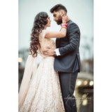 Champagne gold train lehenga